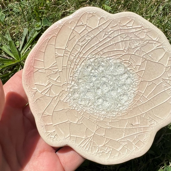 Set of 2 Crackled Glass Coasters - Picture 7 of 9
